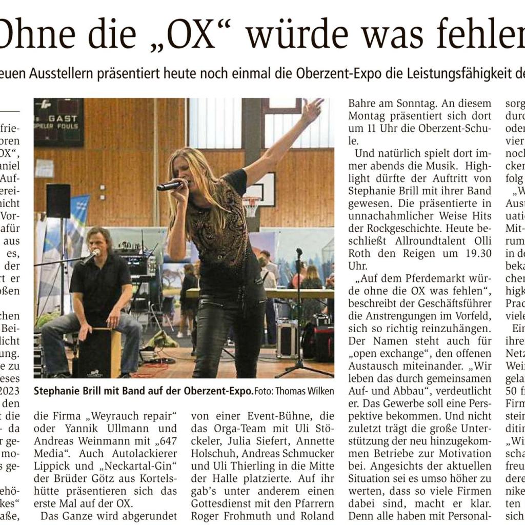 Artikel über die Band im Odenwaelder Echo 2022